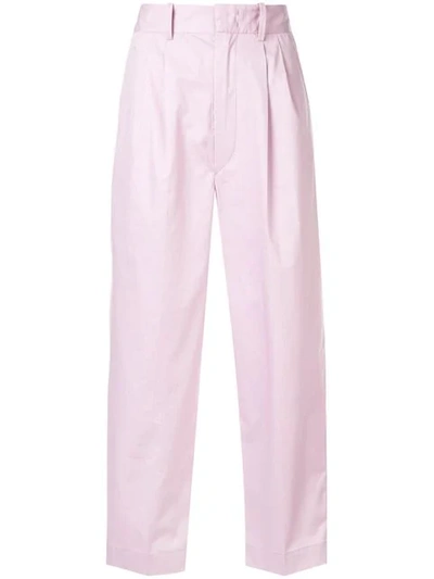 Shop Isabel Marant Cropped Trousers - Pink