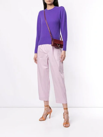 ISABEL MARANT CROPPED TROUSERS - 粉色