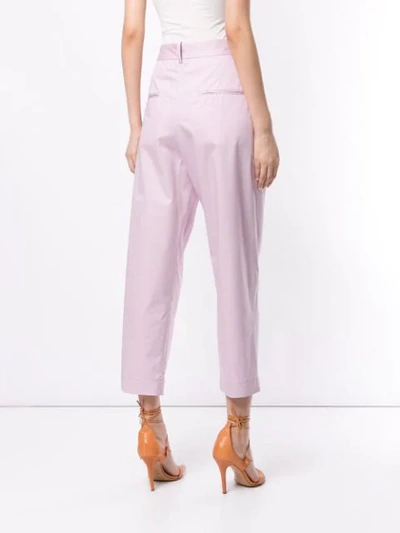 ISABEL MARANT CROPPED TROUSERS - 粉色