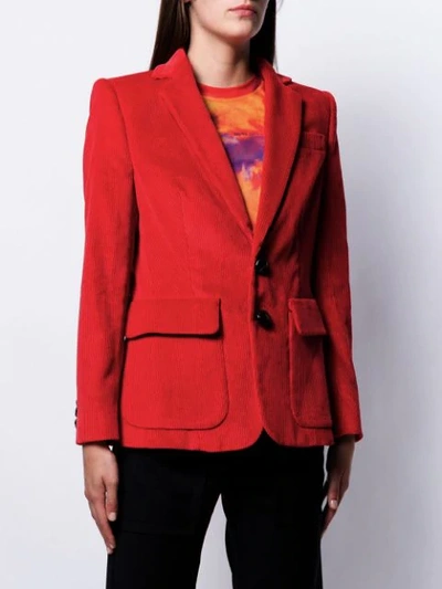 Shop Dsquared2 Corduroy Blazer Jacket In Red