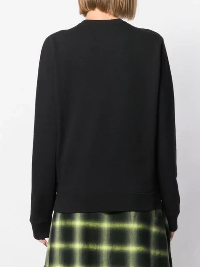 Shop Saint Laurent Vintage-inspired Logo Sweatshirt In Black