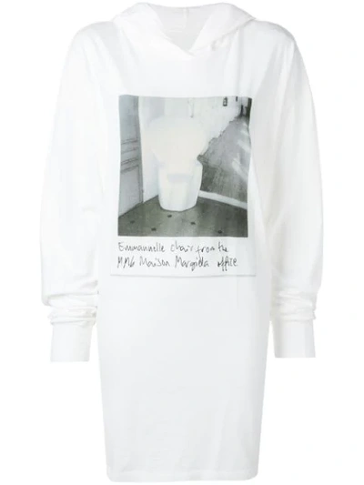 Shop Mm6 Maison Margiela Oversized Hoodie In White