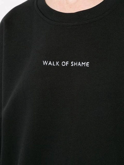 Shop Walk Of Shame Logo Print Sweatshirt In Black