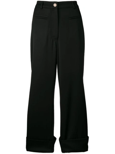 Shop Loewe Flare Fisherman Trousers - Black