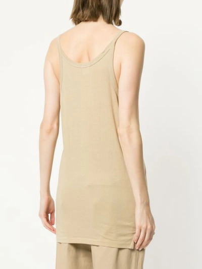 Shop Bassike Ribbed Layering Tank-top - Neutrals