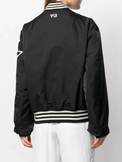 Shop Y-3 Logo Varsity Jacket In Black