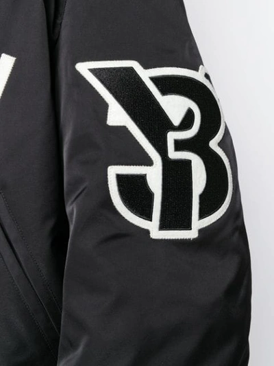 Shop Y-3 Logo Varsity Jacket In Black