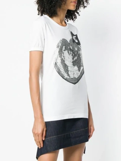 Shop Vivienne Westwood Anglomania Heart World T-shirt - White