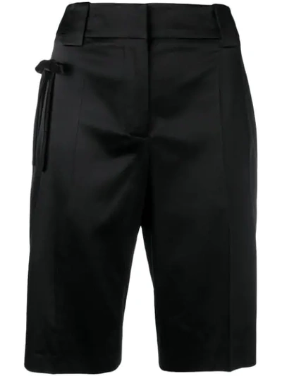 Shop Prada Logo Shorts In Black