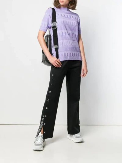 Michael Michael Kors Metallic Button Trousers In Black