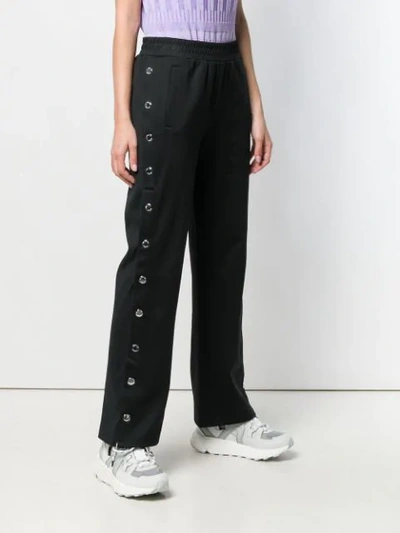 Michael Michael Kors Metallic Button Trousers In Black