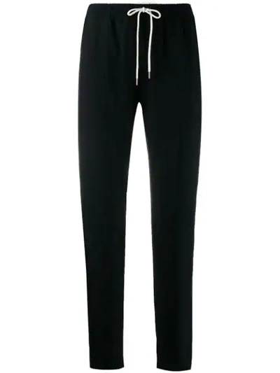 Shop Markus Lupfer Lana Satin Tuxedo Track Pants In Black