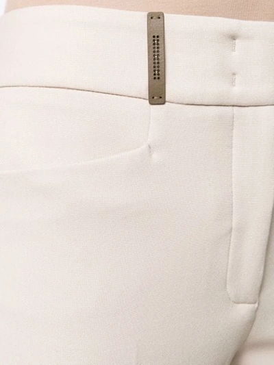 Shop Peserico Slim Fit Trousers In Neutrals