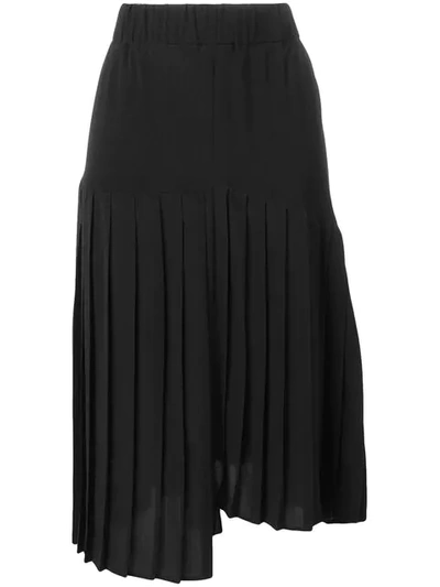 Shop Isabel Marant Asymmetric Pleated Skirt In Black
