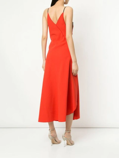 Shop Roland Mouret Asymmetric Cami Dress In Orange