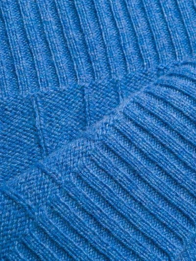 Shop Polo Ralph Lauren Logo Knitted Sweater In Blue