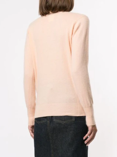 Pre-owned Chanel Cashmere Buttoned Jumper In Pink