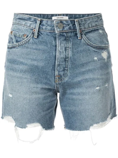 Shop Grlfrnd Jourdan Denim Shorts In Blue