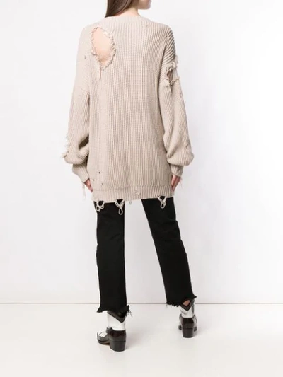 Shop Almaz Distressed Jumper In Neutrals