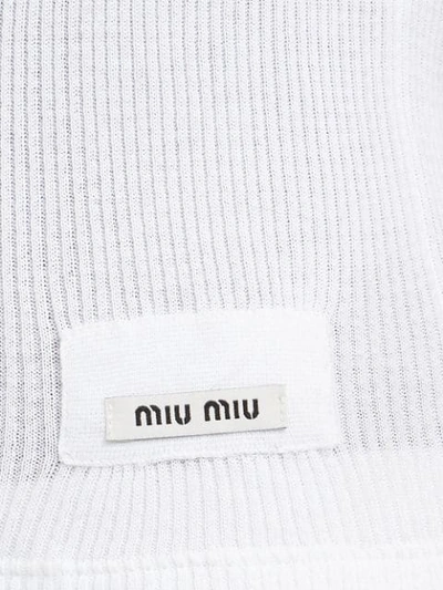 Shop Miu Miu Basic Tank Top In White