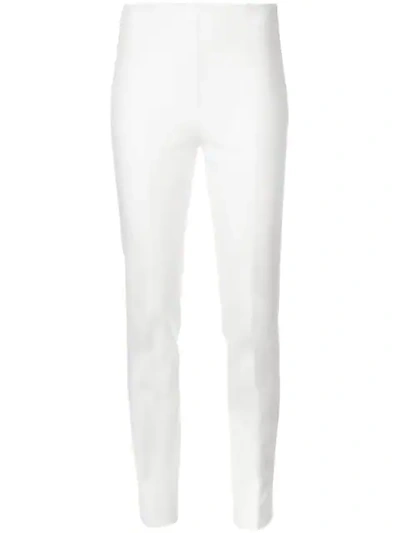 Shop Akris Punto Slim Fit Trousers In White