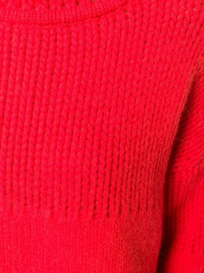Shop Jil Sander Chunky Knit Jumper In Red
