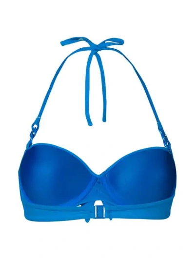 Shop Marlies Dekkers Papillon Plunge Balcony Bikini Top In Blue