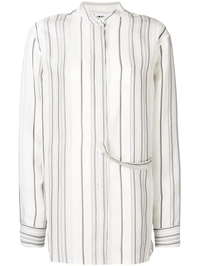 Shop Jil Sander Giusy Striped Shirt In White