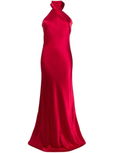 Shop Galvan Pandora Dress In Red