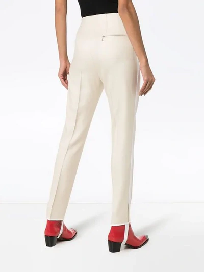 Shop Golden Goose Maya Slim Leg Trousers In White