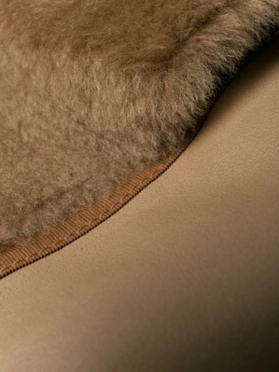 Shop Yves Salomon Lacon Lambskin Coat In Neutrals