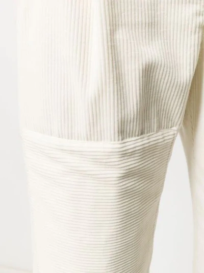 Shop Brunello Cucinelli High-waist Corduroy Trousers In White