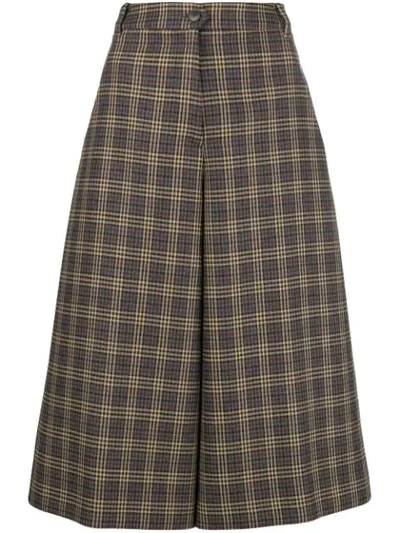 Shop Antonio Marras Plaid Skirt In Neutrals