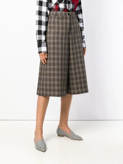 Shop Antonio Marras Plaid Skirt In Neutrals