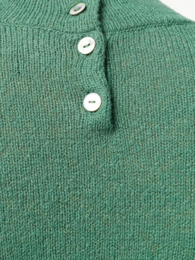 Shop Apc A.p.c. Buttoned Knitted Top - Green