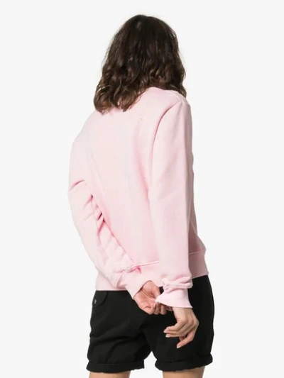 Shop Amiri Beverly Hills Crew Neck Sweatshirt In Pink