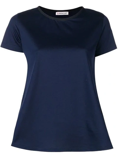 Shop Moncler Contrast Tiered T In Blue