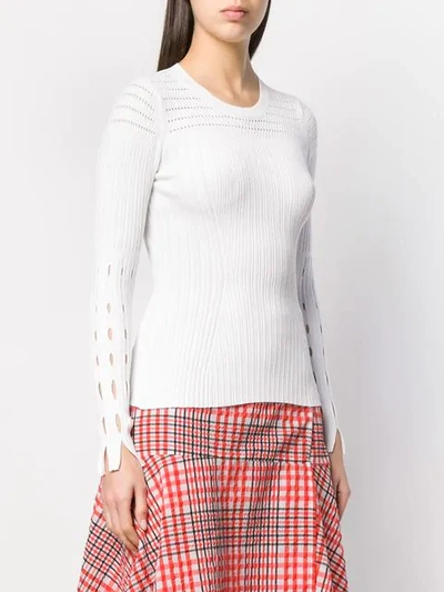 Shop Kenzo Grob Gestrickter Pullover In White