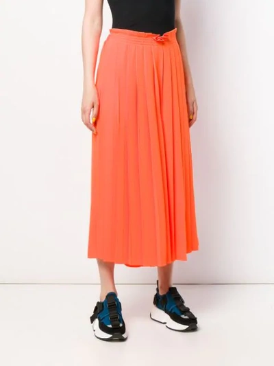 Shop Mm6 Maison Margiela Pleated Trousers In Orange