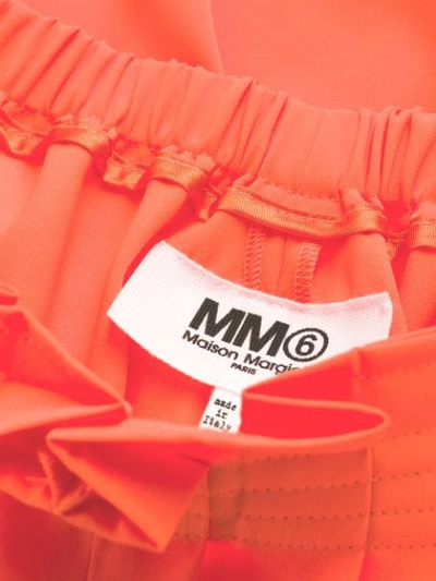 Shop Mm6 Maison Margiela Pleated Trousers In Orange