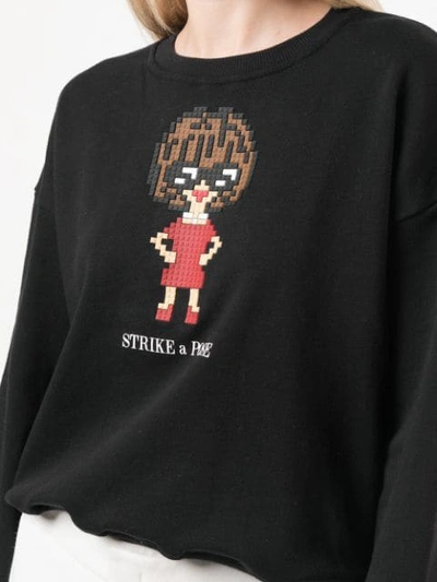 Shop Mostly Heard Rarely Seen 8-bit Glossy Sweatshirt In Black