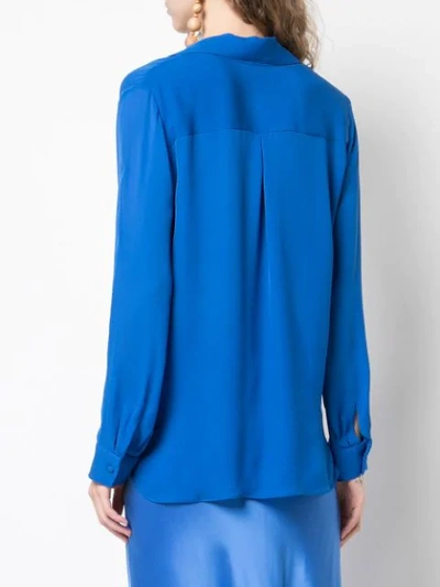 Shop L Agence Loose Fit Blouse In Blue