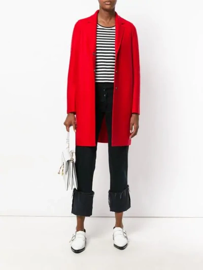 Shop Harris Wharf London Fitted Tailored Coat In Red