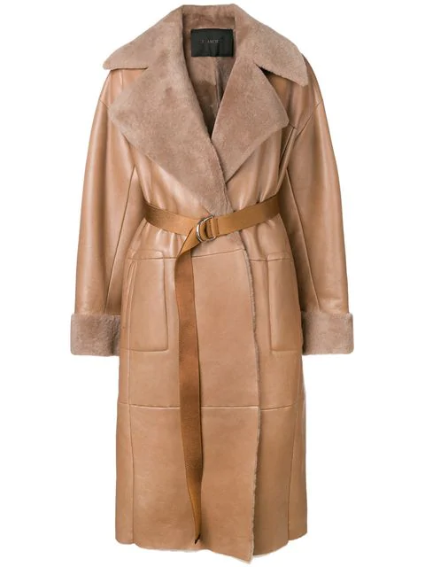 Blancha Belted Trench Coat In Brown | ModeSens