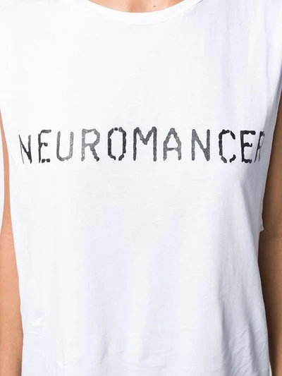 Shop Aries Top Mit "neuromance"-print - Weiss In White