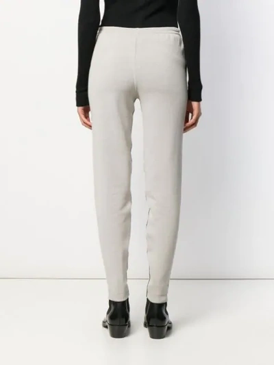 Shop Rick Owens Contrast Panel Track Pants - Grey