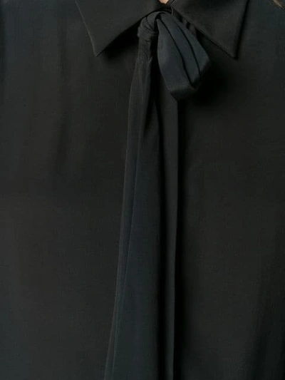 Rokh Tie Neck Shirt In Black