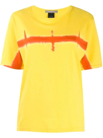 Shop Suzusan Horizon Print T-shirt In Yellow
