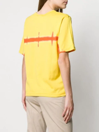 Shop Suzusan Horizon Print T-shirt In Yellow