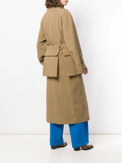 Shop Joseph Belted Trench Coat In Neutrals